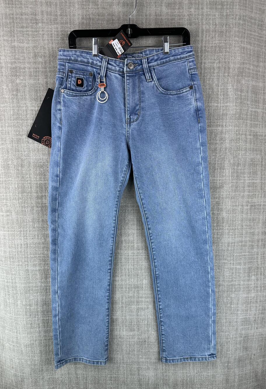 Denim Project Jeans Womens 32 Blue Light Wash Rebel Slim Straight Pockets